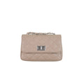 Beige Quilted Chain Bag