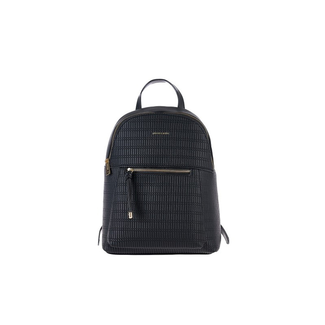 Black Textured Backpack
