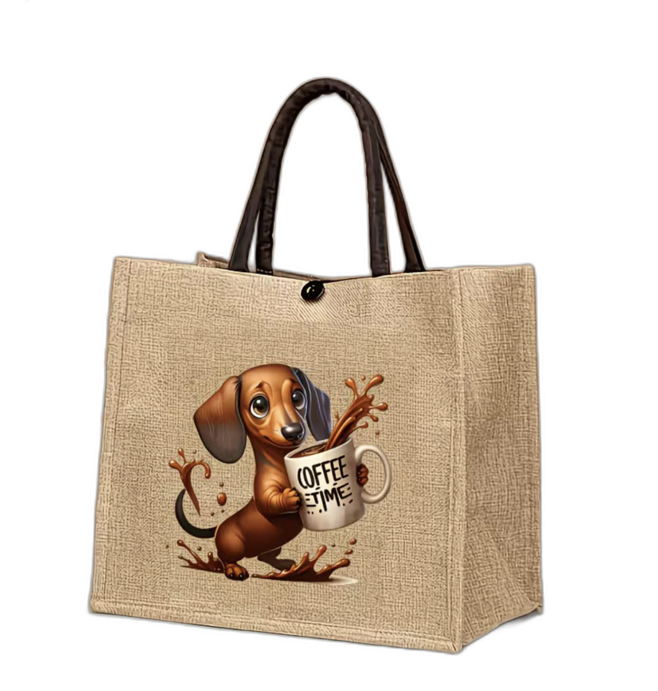 Dachshund Tote, Coffee Time
