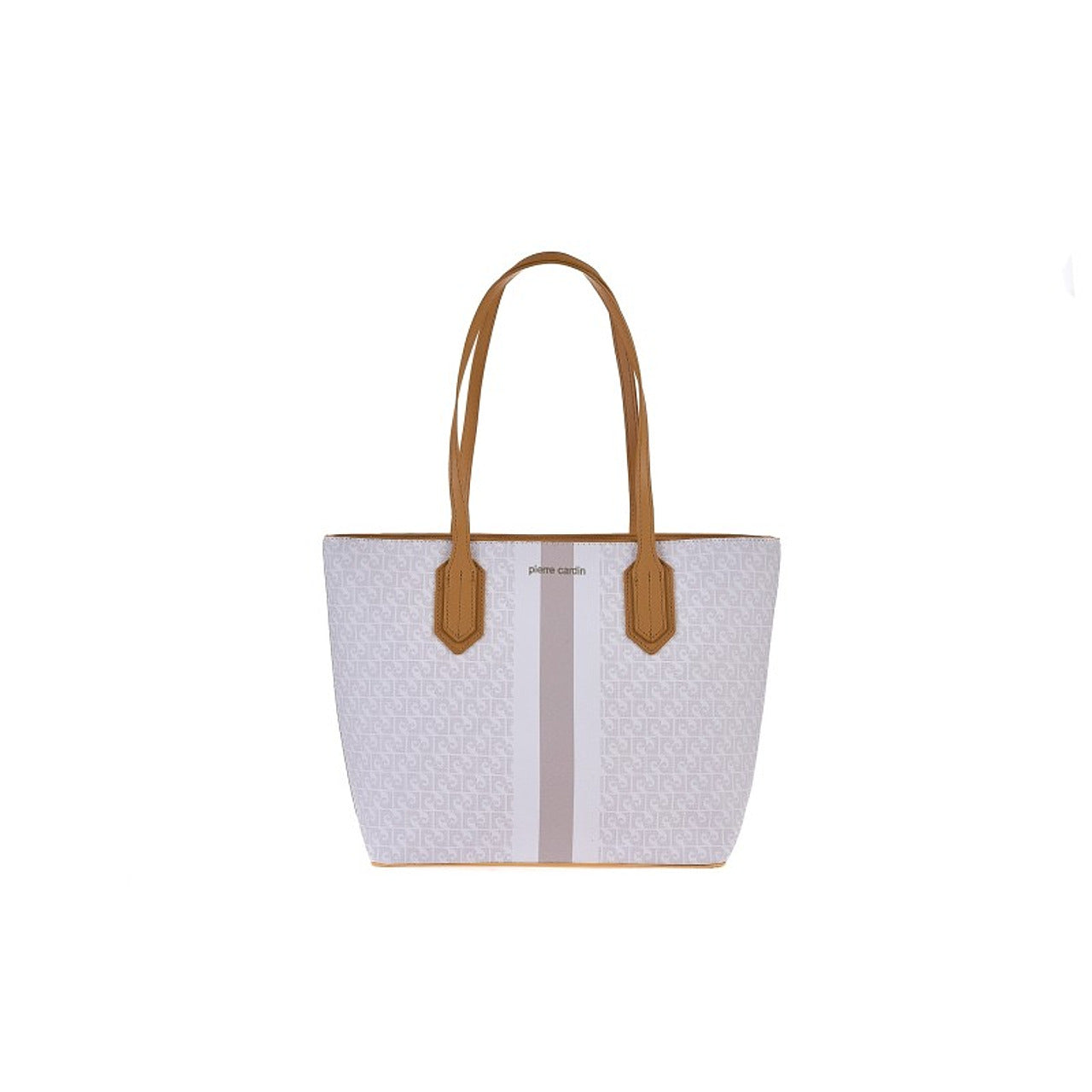 White Monogram Shopping Tote