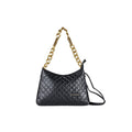 Black Quilted Chain Shoulder Bag