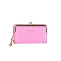 Pink Frame Clutch with Chain
