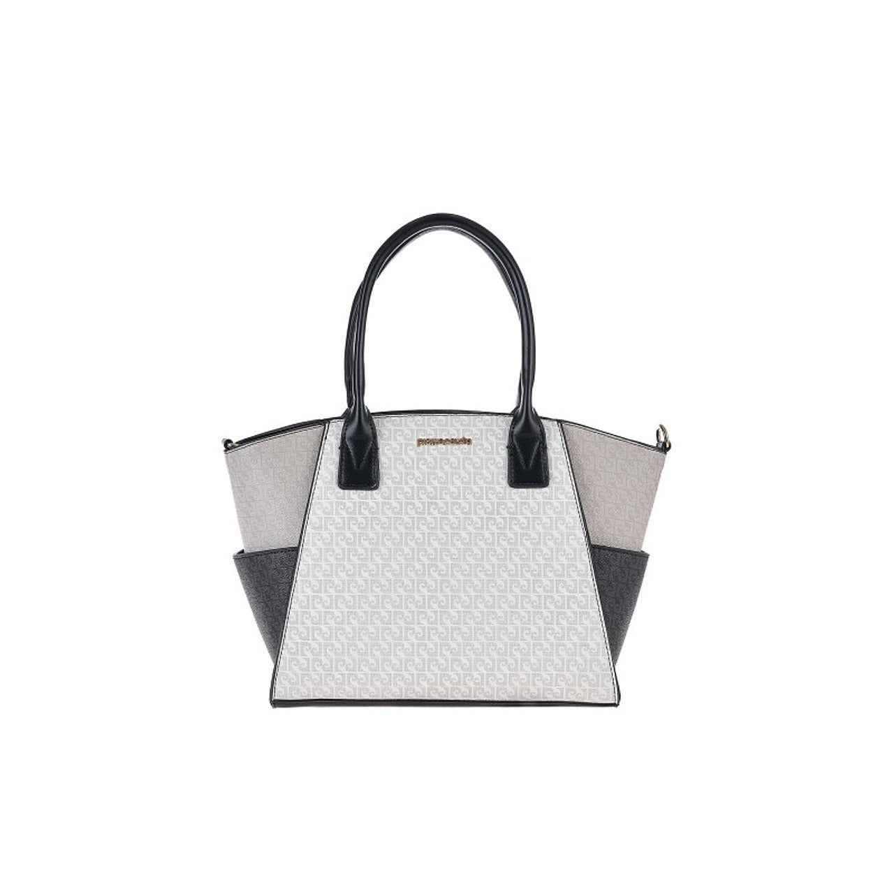 White Logo Top-Handle Bag
