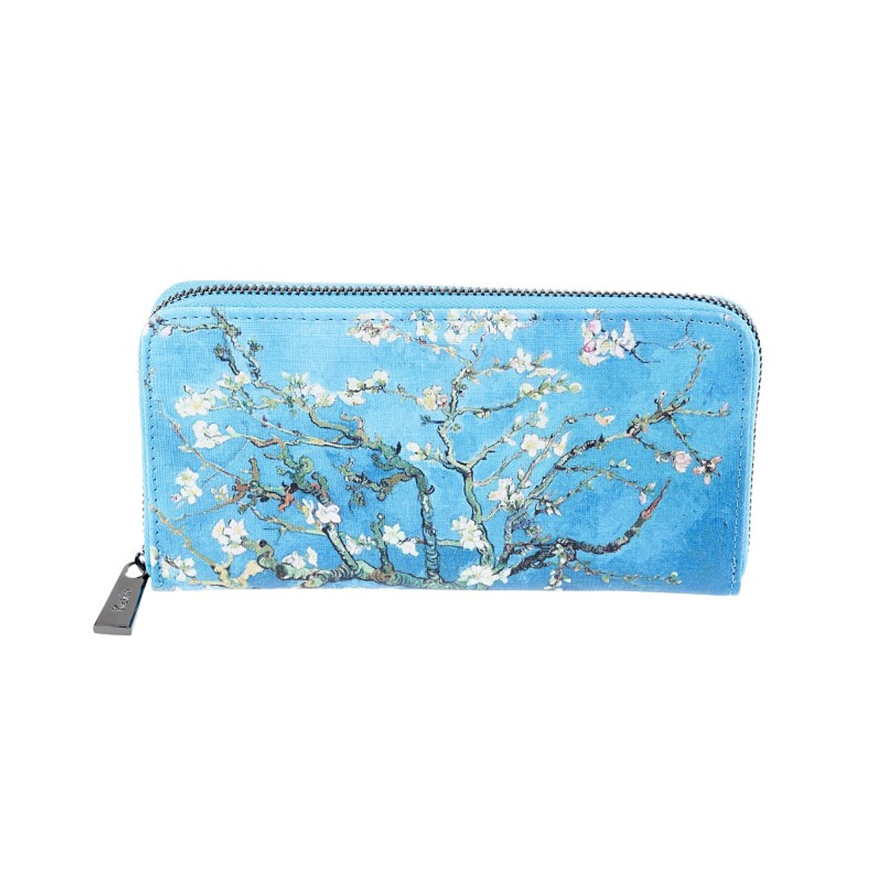 Blue Blossom Print Zip Wallet