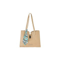 Woven Shoulder Bag with Scarf