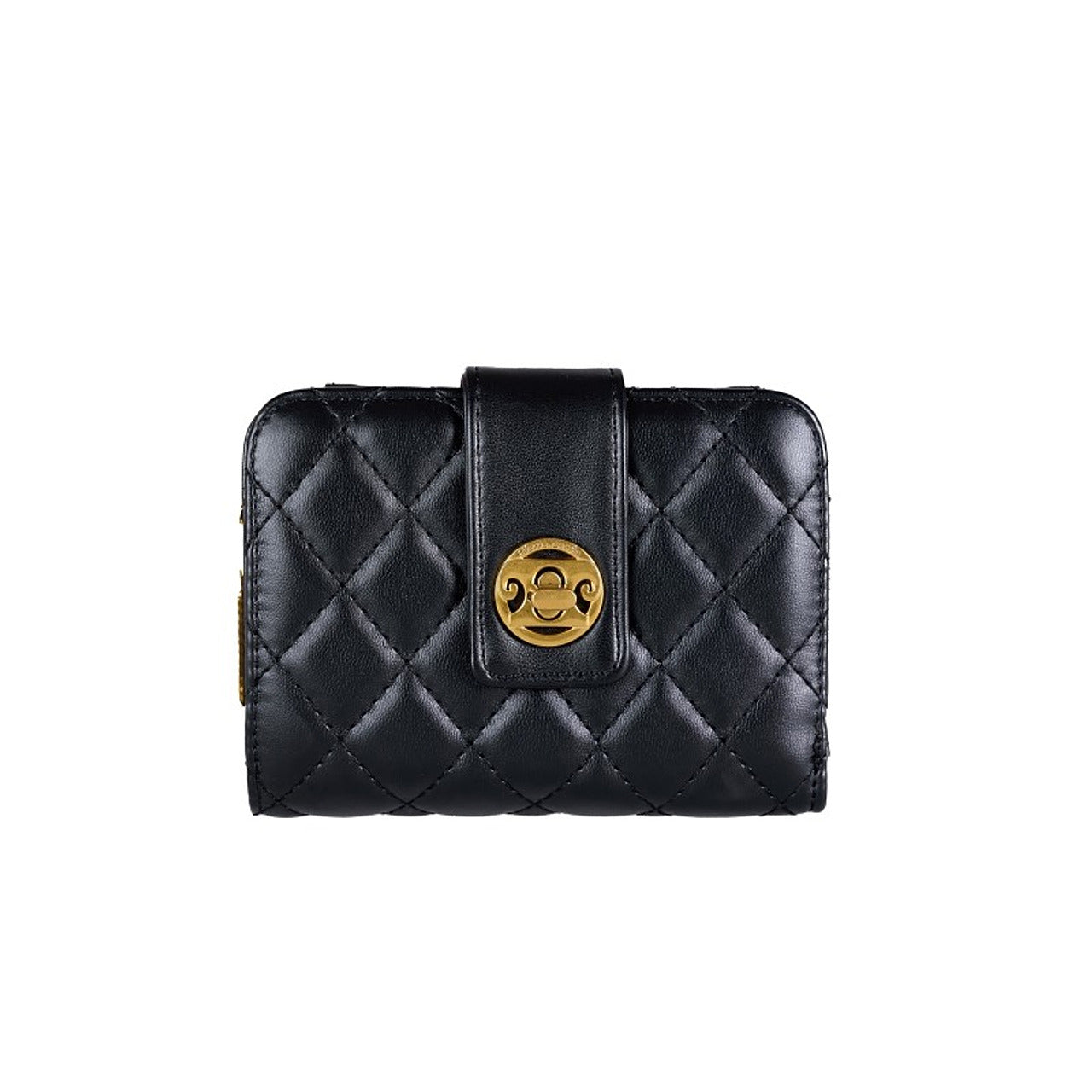 Black Quilted Clip Wallet