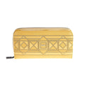 Yellow Geometric Zip Wallet
