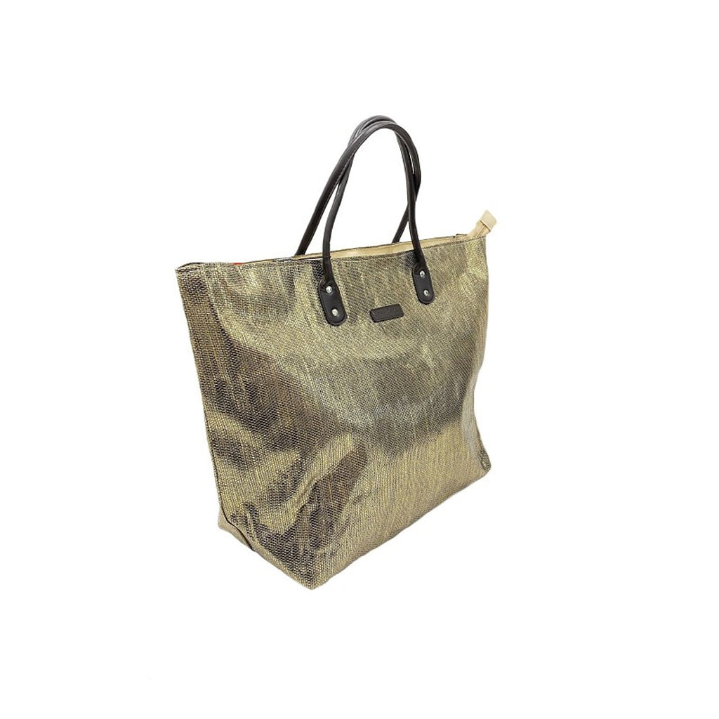 Gold Metallic Beach Tote