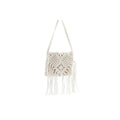 White Macrame Fringe Bag