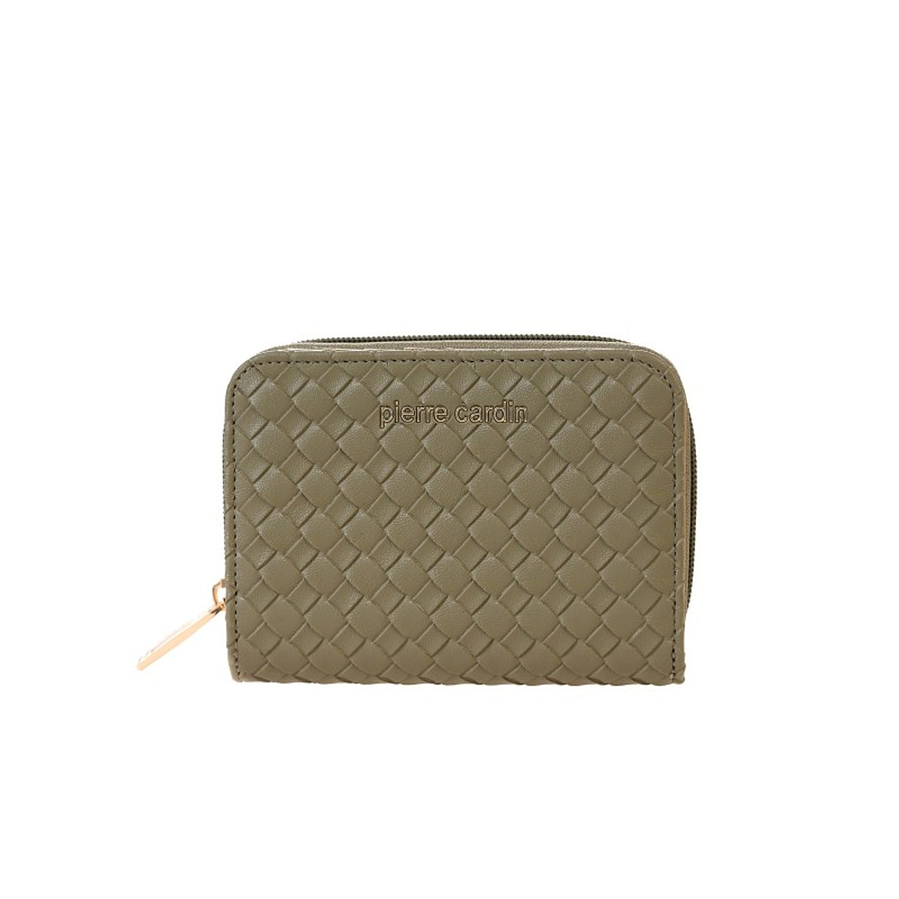Olive Quilted Zip Wallet