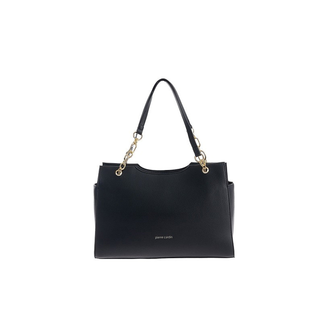 Black Chain-Handle Shoulder Bag