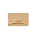 Taupe Woven Flap Wallet